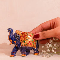 Blue Jade Single elephant upside trunk