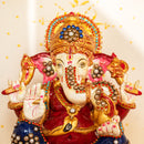 Ganesha with Meenakari Details and Pearl Decoration