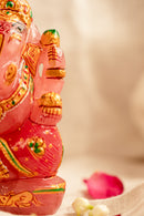 Miniature Rose Quartz Ganesh Ji