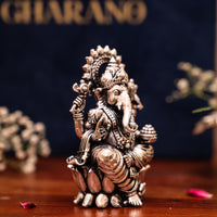 Premium Silver-Plated Ganesh Statue