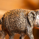 Silver-plated elephant set of 3