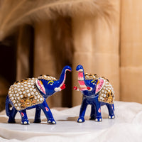 White pearl elephant pair